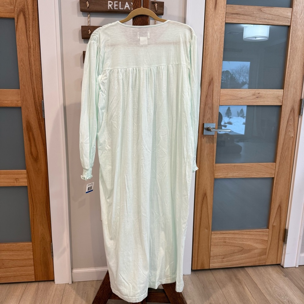 Vanity‎ Fair Mint Green Soft Cotton Blend Grannycore Nightgown Women's XL NWT - Picture 2 of 8